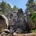 Die drei Zinnen bei Arbonne la Forèt.( l.ca.5,5m m.8m r.9m höhe der Steine.)