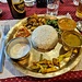 Abschluss-Essen in Kathmandu mit vielfältigem Dal Bhat