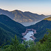 Blick auf den Lago Maggiore und nun wieder teilgefüllten Verzasca-Stausee