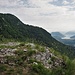 La vista verso Nord con il Lago di Lugano ed il Monte Rho. 