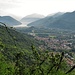 La vista verso il Lago di Lugano.