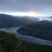 Monte San Giorgio ... poco dopo le 20.30 il cielo si apre e regala il consueto panorama sul Lago di Lugano