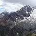 Panorama dal rif.Del Grande - Camerini: con il monte Disgrazia, le cime di Chiareggio e la punta Baroni.