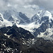 Piz Roseg e Bernina nelle nuvole