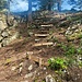 Neue Treppe, wahrscheinlich nur wenige Tage alt.
