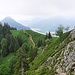 Blick hinunter zum Heuberg-Gipfel