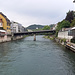 Blick zur schiefen Brücke.
