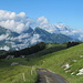 Blick zurück im Aufstieg "Arvenbüel - Amden"
