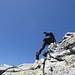 in discesa sulla cresta SO dell'Ogliè / Magnasca