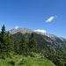Der Gipfel des Schönjöchels ist plateauartig und ohne Gipfelkreuz, dafür bietet es einen netten Blick zu den Geierköpfen