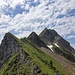 Rückblick von der Rossalpelifurggel zum Zindlenspitz