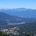 Vista verso il Lago Maggiore, sulle montagne della Val Grande (Zeda e Marona in centro foto) e su quelle del Vallese.