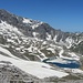 Braunarl und Hochberg über Butzensee, links die Querung über ausgedehnte Schneefelder