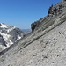Typisches Gelände in der Gipfelflanke