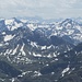 Die beiden Eisentaler Spitzen im Detail, dahinter die Silvretta