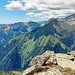 I monti della Valle di Breguzzo in primo piano e quelli della Val D'arnò sullo sfondo