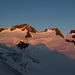 phantastisches Morgenrot über den 3 Gipfeln (Rosenhorn, Mittelhorn, Wetterhorn) - dafür gehe ich in die Berge!