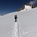 auf den Weiten des oberen Grindelwaldgletschers; im Hintergrund das Mittelhorn
