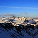 Gipfelpanorama über dem Fasulferner in der Morgensonne.<br /><br />Von Links nach Rechts: Fasulzwillinge (2880m), Vollandspitze (2929m), Mitterspitze (2870m), Talliger (2845m) und Fasulspitze (2835m).