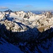 Das Panorama beginnt sich unterhalb dem Nördlichen Schönpleiskopf auszuweiten.<br /><br />Von Links nach Rechts: Fasulzwillinge (2880m), Vollandspitze (2929m), Mitterspitze (2870m), Talliger (2845m) und Fasulspitze (2835m).
