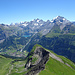 Gipfelblick über den Alpschelegrat nach Kandersteg runter