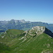 Aussicht vom Glannachopf: Chapf und Margelchopf vor Alpstein