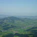 Aussicht vom Kronberg zur Hundwiler Höhi, im Tal Gonten