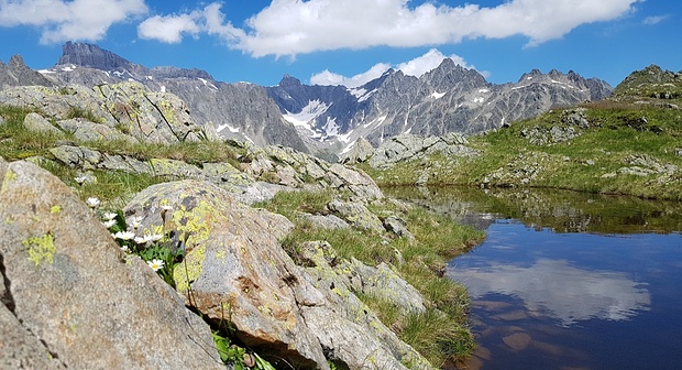 Eines der vielen hübschen Seelein wärend unseres Abstiegs.