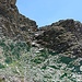 Für den weiteren Abstieg wählte ich diese Rinne welche am Piz Predarossa NW Grat bei 2950 m in westlicher Richtung runterzieht. In der Mitte gibt es eine Stufe (mit schrägen Felsplatten und viel Schutt), die für den Abstieg etwas mühsam war (T4+).<br />(Foto nach dem Abstieg).