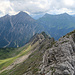 Ausblick Richtung Vorarlberg, mit Fundelkopf und Windeggerspitze