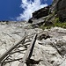 Eisenleitern im Wanderweg zur Salbithütte