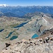 Monte Rosa sullo sfondo, laghetti Parco Avic in primo piano