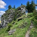 auf dem nicht-markierten Gratpfad