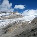 Rhonegletscher und im Westen liegende Gipfel