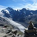 Am Rückweg vom Munt Pers lohnt noch einmal der Blick auf die Bernina...