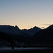 Abendstimmung von unserem Balkon in Davos