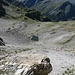 Rückblick beim Einstieg in die Schrofenstufe