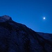 Der Mond begleitet mich über dem Zindelspitz