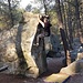 Einer der wenigen hohen Boulder .