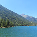 Blick über den Lac de Champex zur Bergstation vom Sessellift. Irgendwo da drüben am See badete Bertrand am selben Nachmittag ;-)
