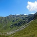 Rückblick auf den Abstiegsweg vom Lac des Vaux zum Col des Mines