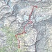 Route am ersten Tag:<br />12 km, 1980HM Aufstieg, 900 HM Abstieg