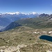 unter uns der später erreichte Speichersee auf  Belalp Hohbiel