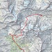 Route am zweiten Tag:<br />16 km, Aufstieg 980 HM + 2055 HM Abstieg