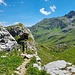 Der Blick vom Gruobenpass auf die Österreicher Seite.