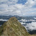 Blick vom Südgipfel zum Hauptgipfel der Jaufenspitze. Welcher der beiden Gipfel der höchste Punkt ist, ist schwer zu sagen.