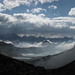 uno sguardo verso il lago Nero e Bianco: nuvole minacciose incombono