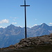 La croce del col Salvé con la Grande Roise e il M.Emilius.