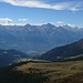 Dalla cima del m.Morion verso la valle principale e l'alpeggio di Tsa de Fontaney.