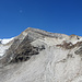 Schöllihorn. Auf dem Rückweg steige ich von seinem Gipfel direkt die NE-Kante ab (links der Bildmitte).